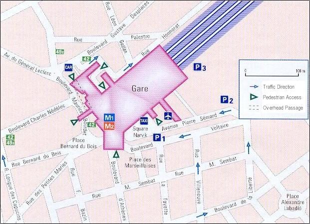 Željeznički kolodvor Marseille kartica