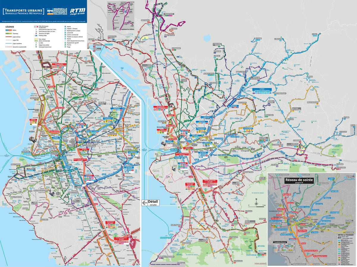 Autobus Marseille karta rute
