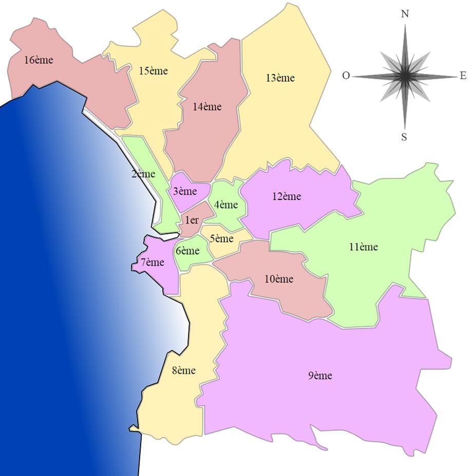 karta okruga Marseille