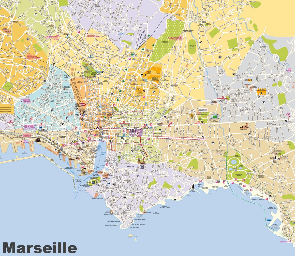 karta je četvrti Marseille
