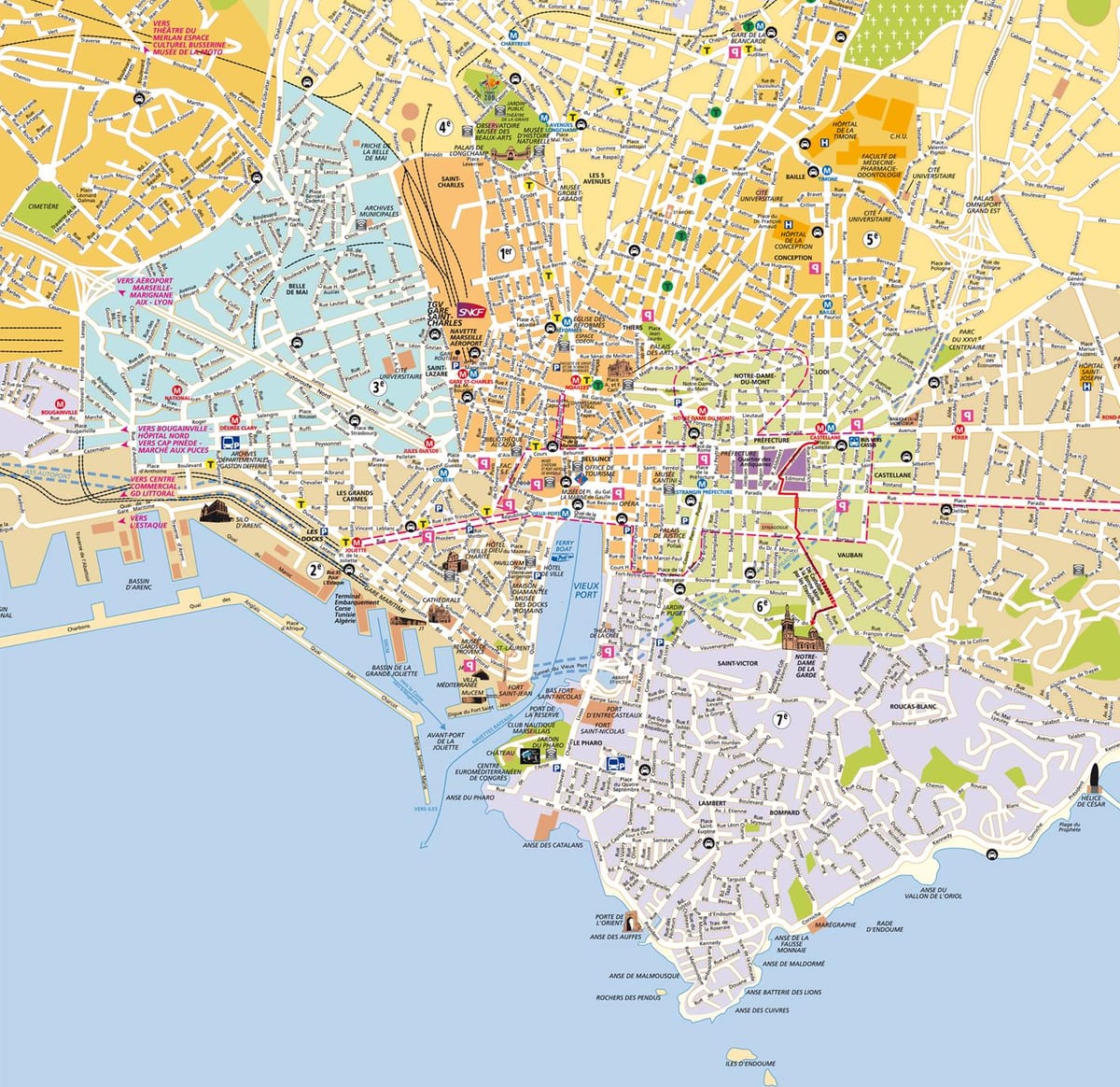 karta Marseille vrt