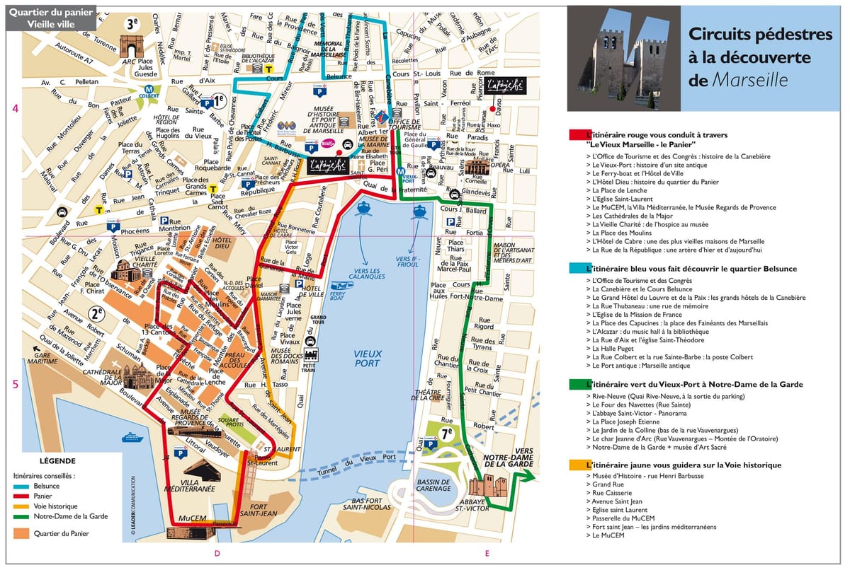 Marseille turističku kartu u PDF formatu