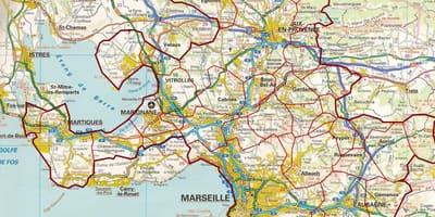Karta Marseille cesti