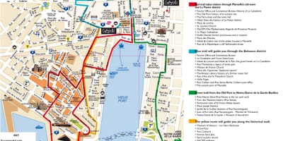 Turistička karta Marseille, Francuska